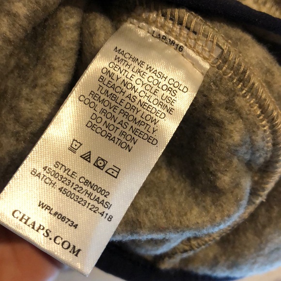 NWT Boy’s Large CHAPS Heather Gray Full Zip Vest - Picture 9 of 11